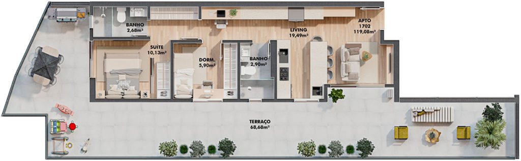 Apartamento, 1 quarto, 30 m² - Foto 52