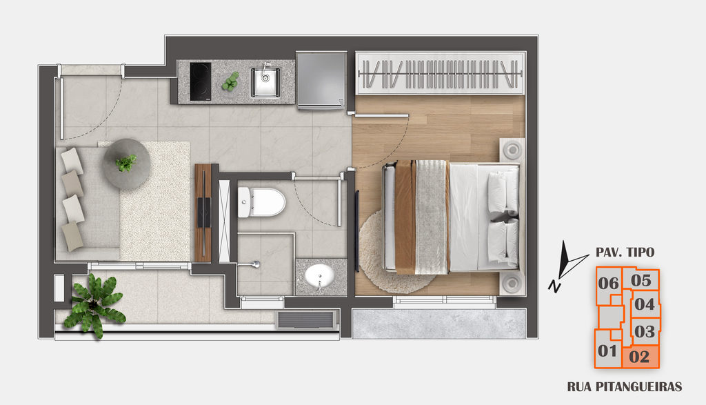Apartamento, 1 quarto, 26 m² - Foto 11
