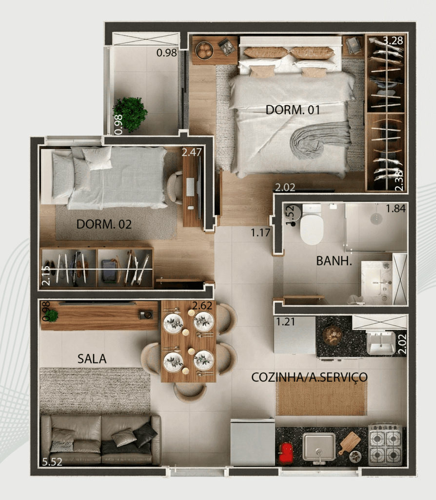 Apartamento, 2 quartos, 36 m² - Foto 29