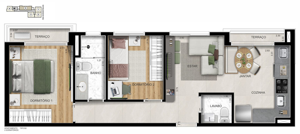 Apartamento, 2 quartos, 52 m² - Foto 24