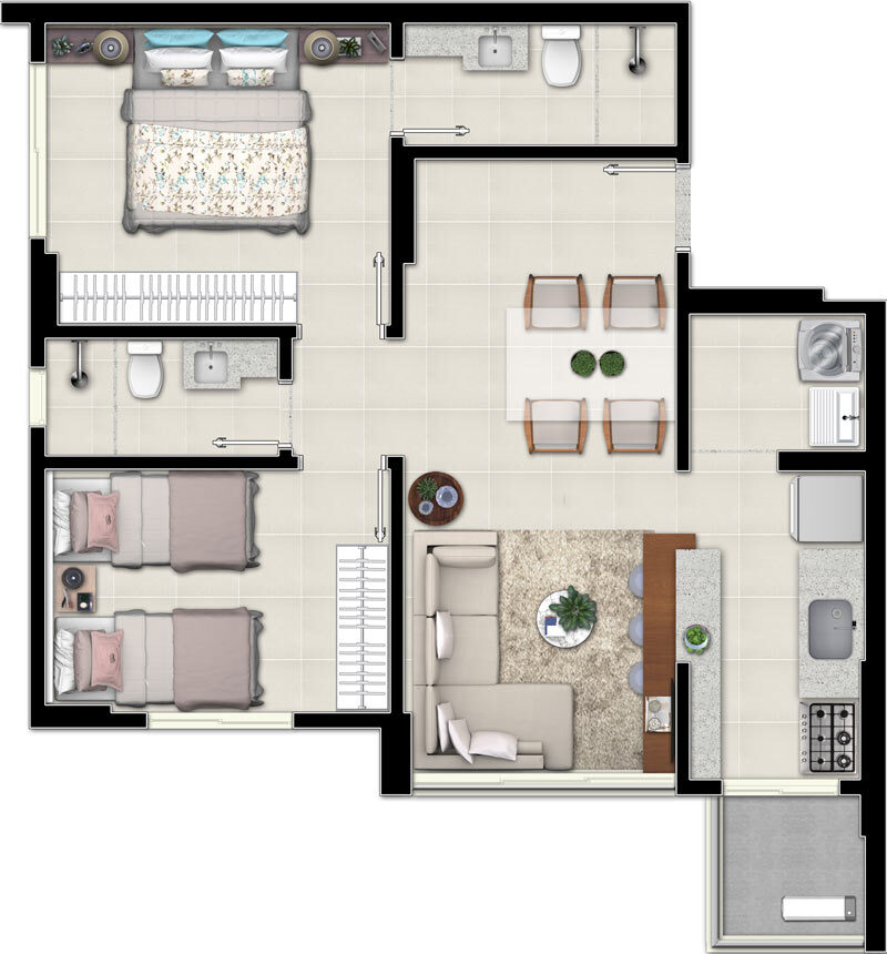 Apartamento, 3 quartos, 96 m² - Foto 31