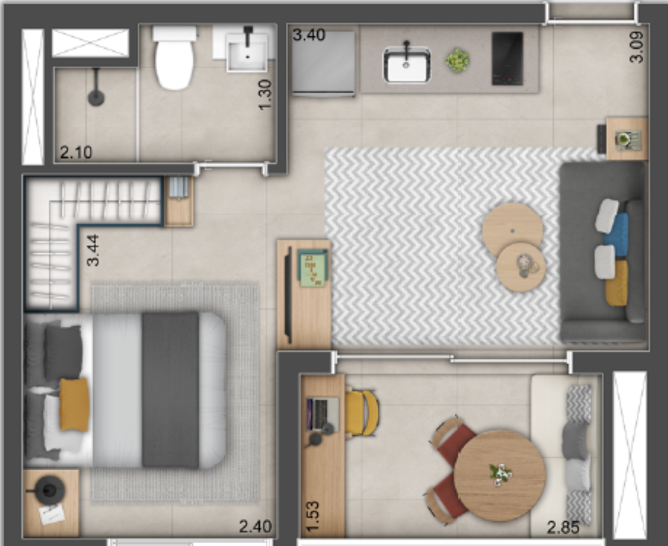 Apartamento, 1 quarto, 30 m² - Foto 22