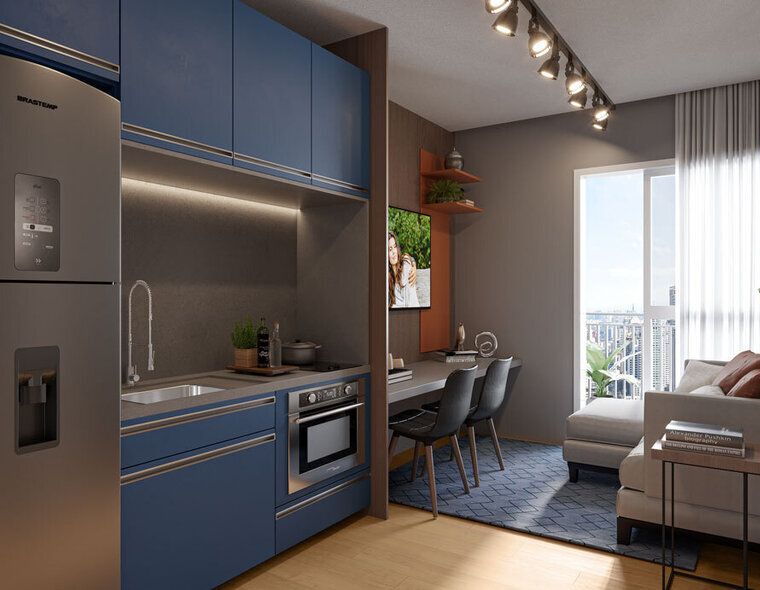 Apartamento à venda em São Paulo, Vila Romana, com 1 quarto, 35,29m² - Renaldo Moura