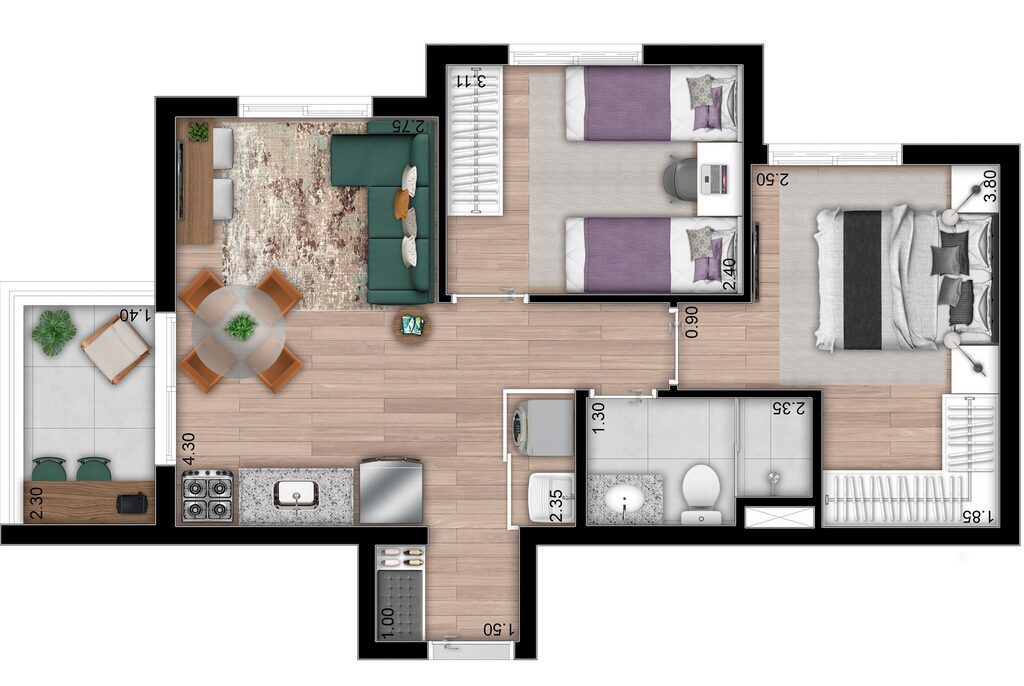 Apartamento, 1 quarto, 27 m² - Foto 14