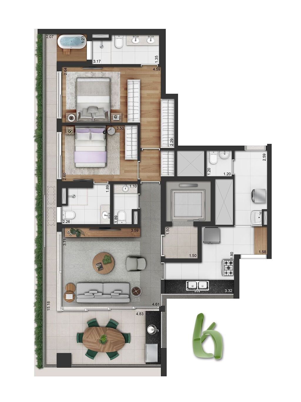 Apartamento, 3 quartos, 150 m² - Foto 21