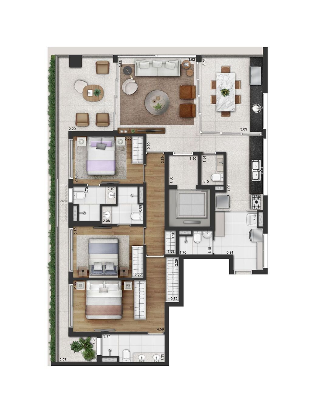 Apartamento, 3 quartos, 150 m² - Foto 24