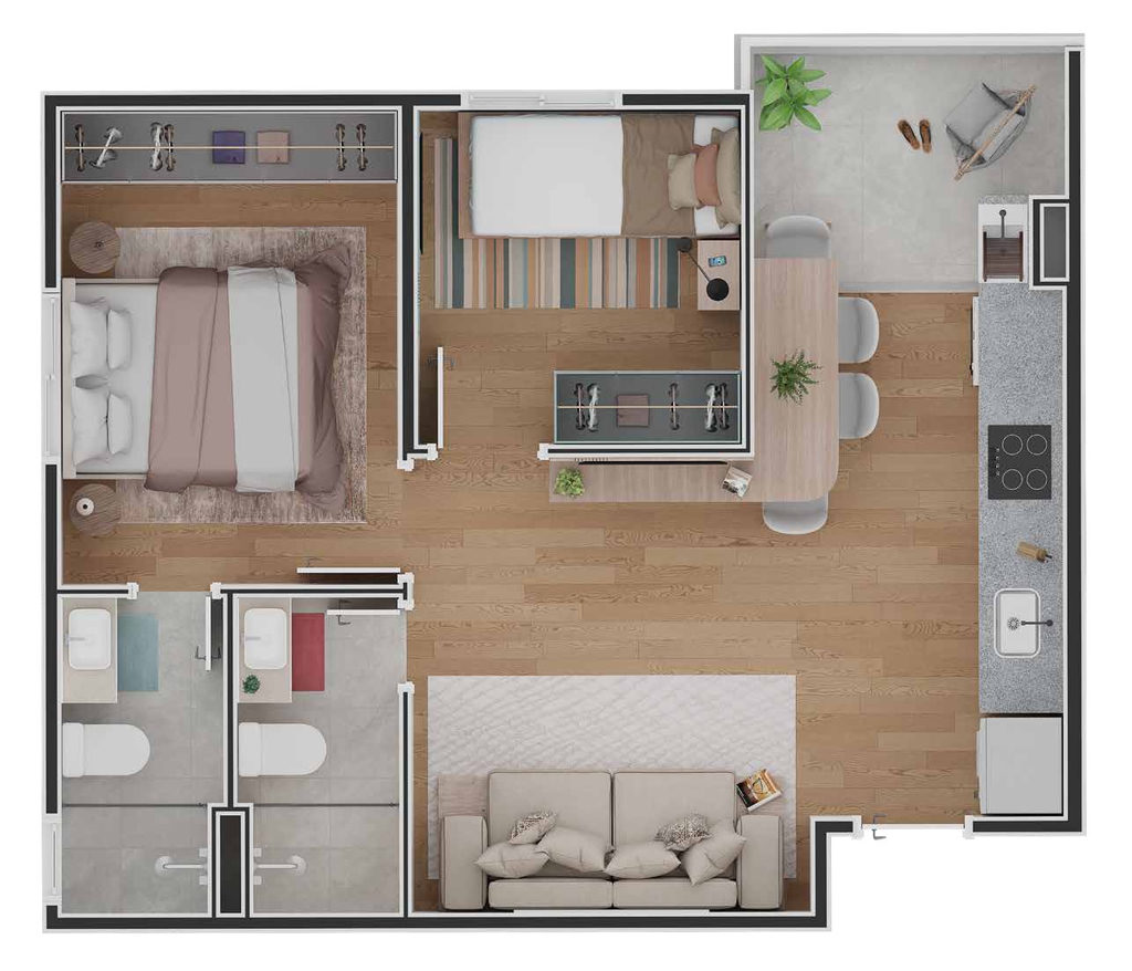 Apartamento, 2 quartos, 43 m² - Foto 22