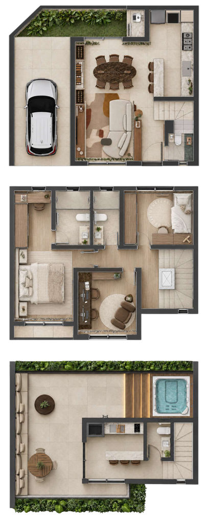 Planta - Planta 03 - 3 dorm 134,94m²