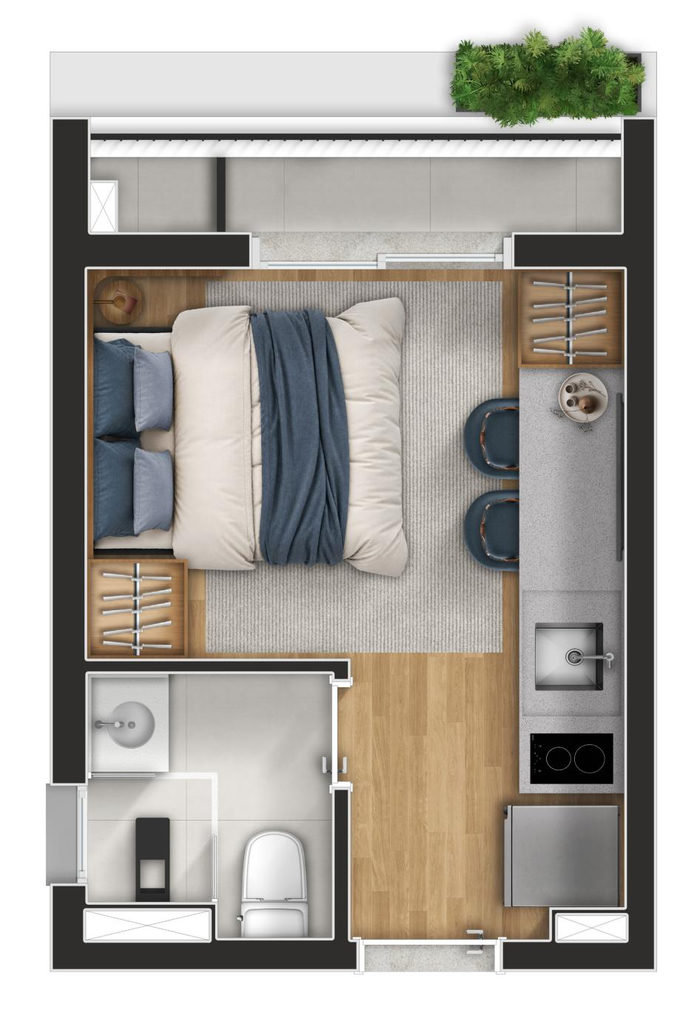 Apartamento, 1 quarto, 33 m² - Foto 11