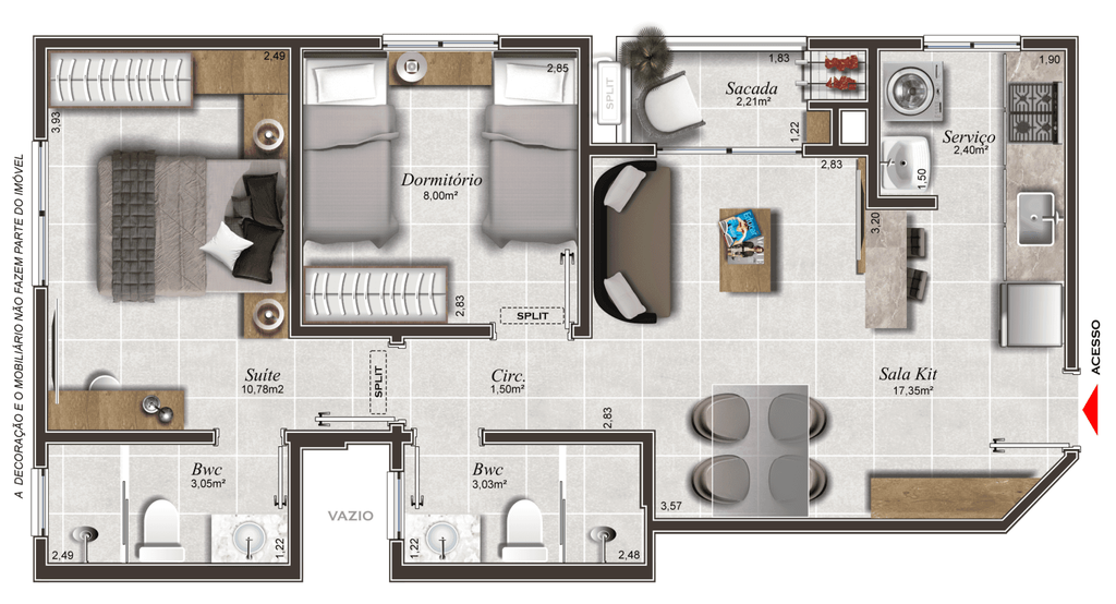 Apartamento, 2 quartos, 56 m² - Foto 9