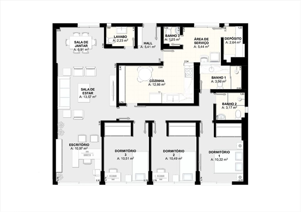 Apartamento, 3 quartos, 117 m² - Foto 45