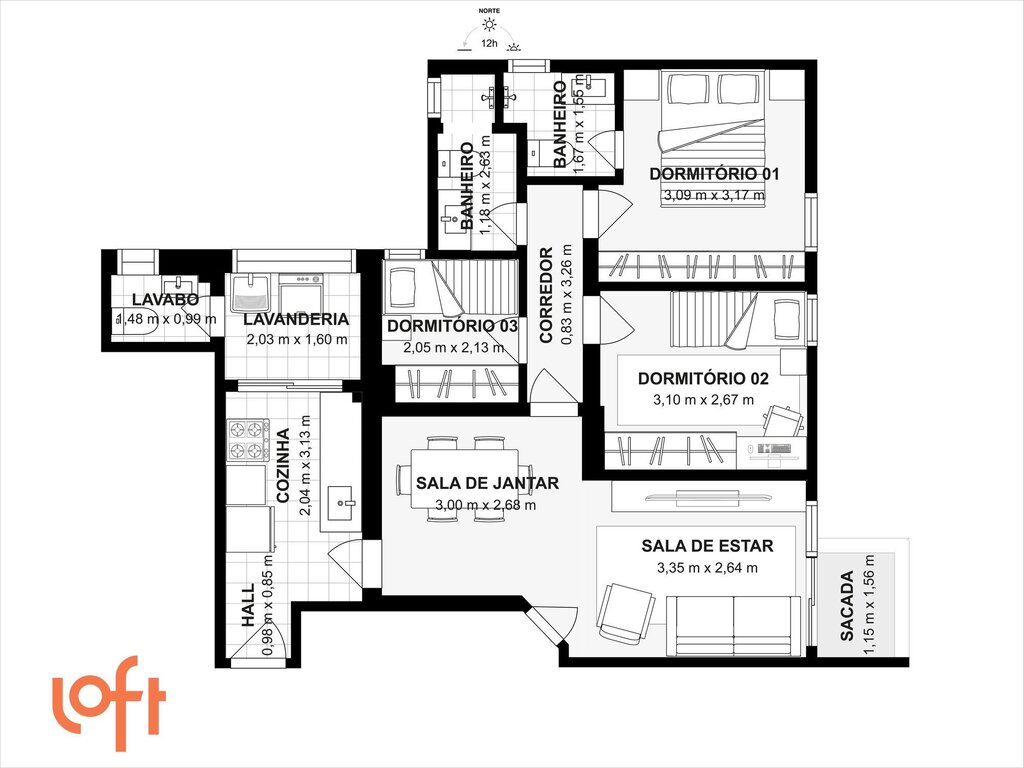 Apartamento, 3 quartos, 74 m² - Foto 64