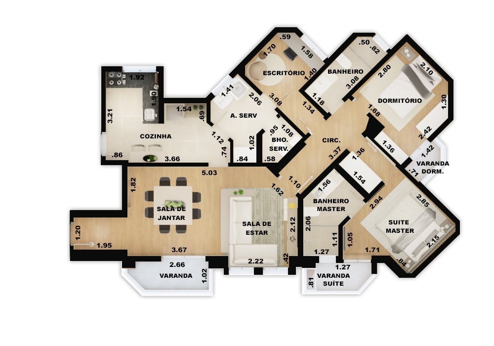 Apartamento, 3 quartos, 93 m² - Foto 43