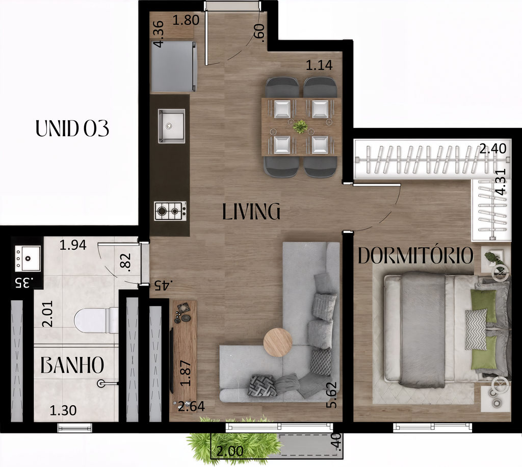 Apartamento, 1 quarto, 27 m² - Foto 7