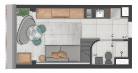 Apartamento, 1 quarto, 28 m² - Foto 18