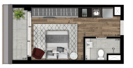 Apartamento, 1 quarto, 28 m² - Foto 19