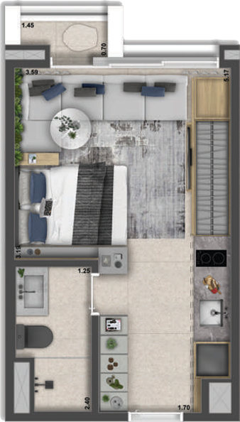 Apartamento, 1 quarto, 24 m² - Foto 18