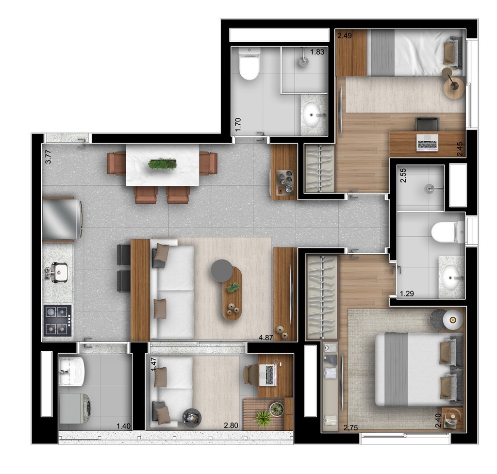 Apartamento, 2 quartos, 78 m² - Foto 14