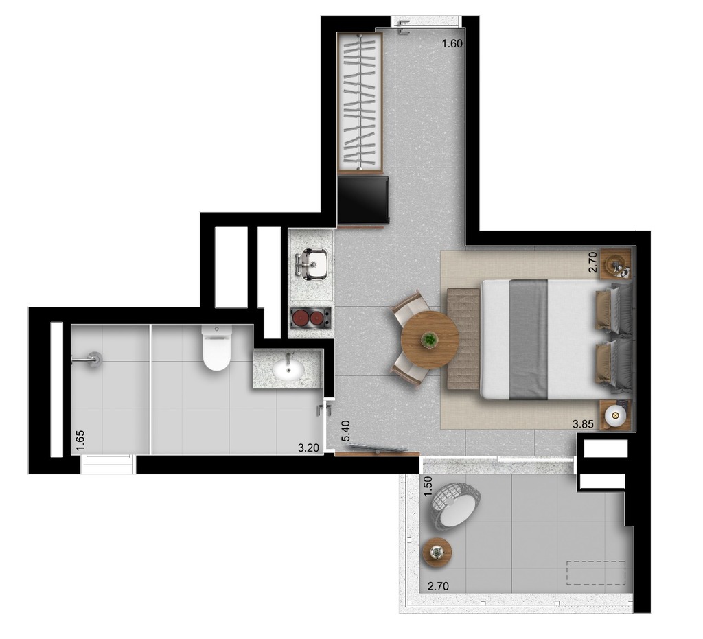 Apartamento, 1 quarto, 24 m² - Foto 12