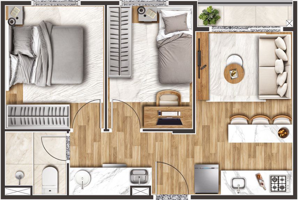 Apartamento, 2 quartos, 36 m² - Foto 41