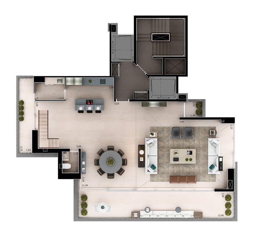 Cobertura, 3 quartos, 298 m² - Foto 100