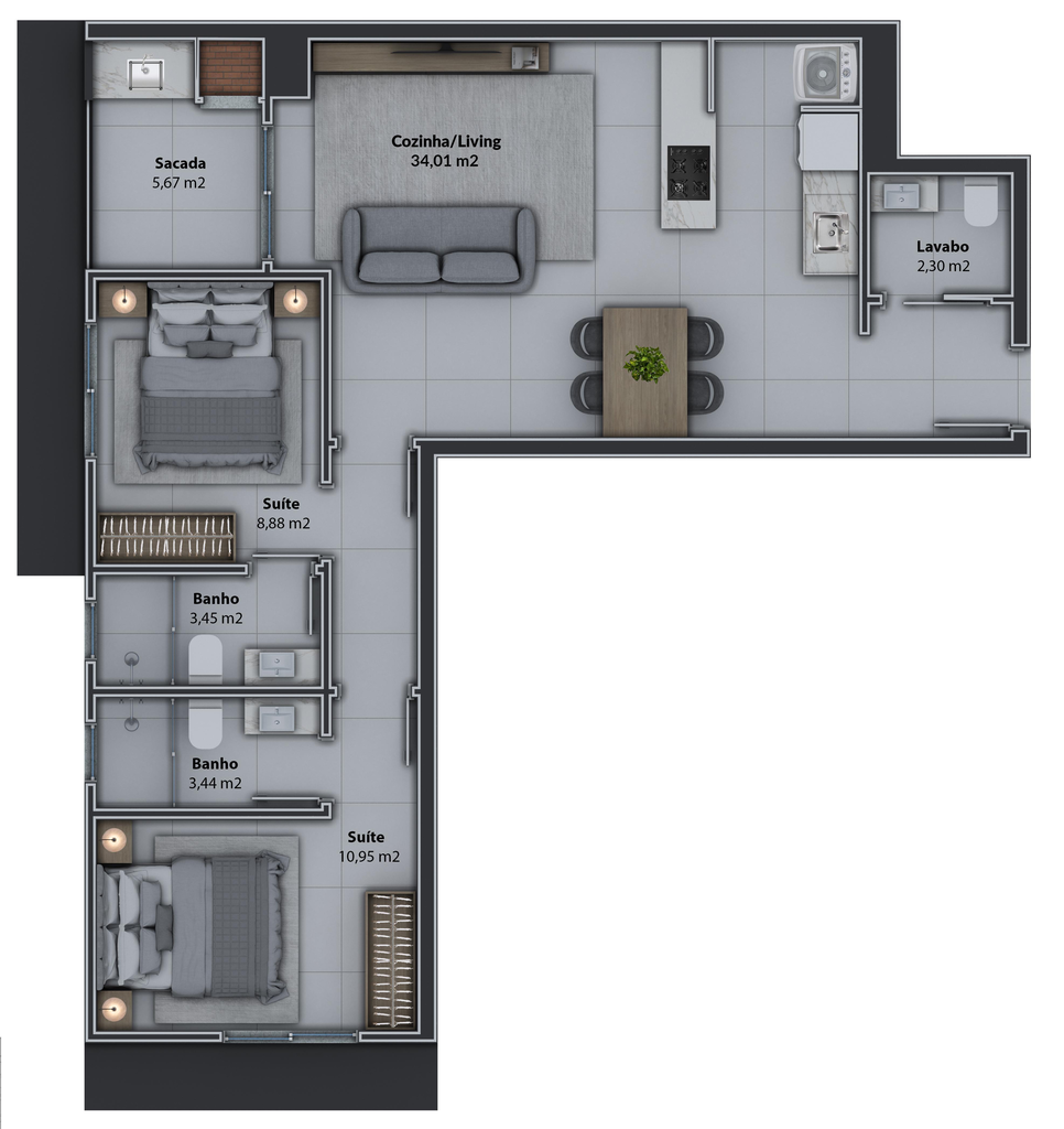 Apartamento, 2 quartos, 81 m² - Foto 63