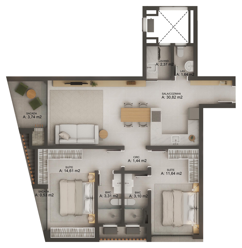 Apartamento, 4 quartos, 117 m² - Foto 31