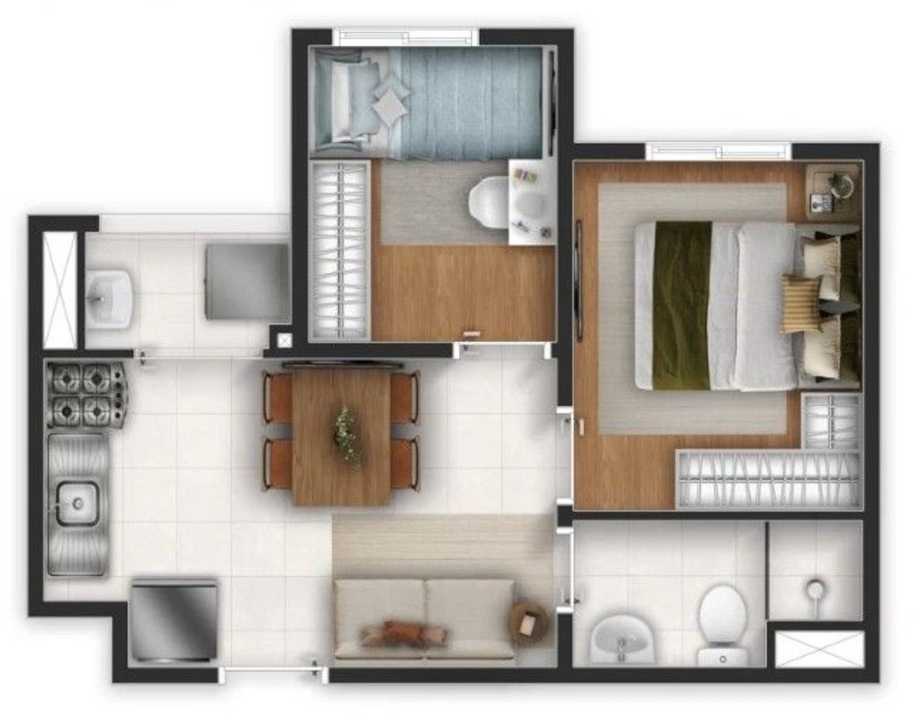Apartamento, 2 quartos, 37 m² - Foto 14