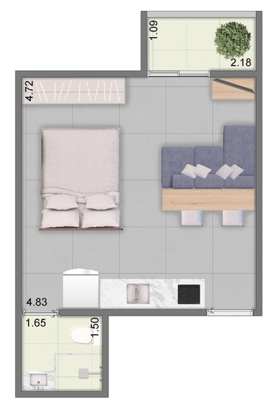 Apartamento, 1 quarto, 66 m² - Foto 7