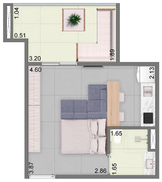 Apartamento, 1 quarto, 66 m² - Foto 8