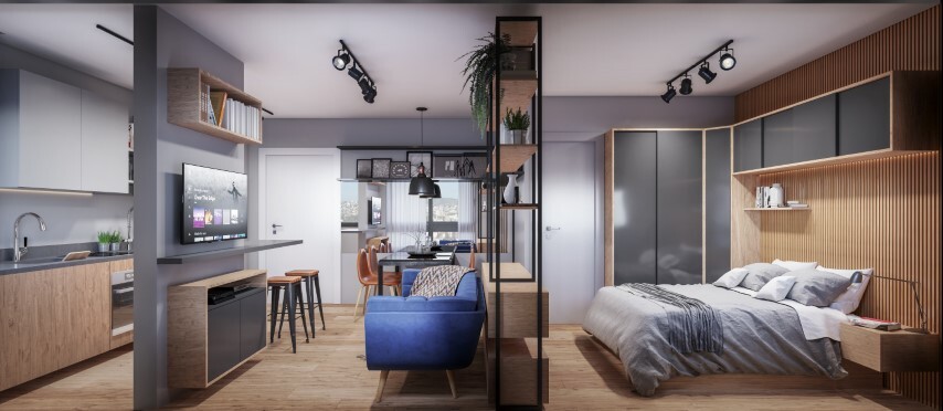 Studio à venda em Porto Alegre, Floresta, com 1 quarto, 34,23m² - Geniale Imóveis