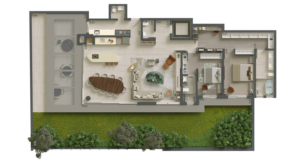 Planta - Planta Garden 332m²