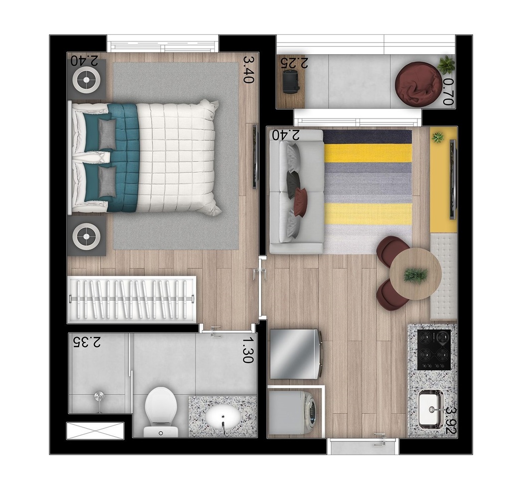 Apartamento, 1 quarto, 27 m² - Foto 11