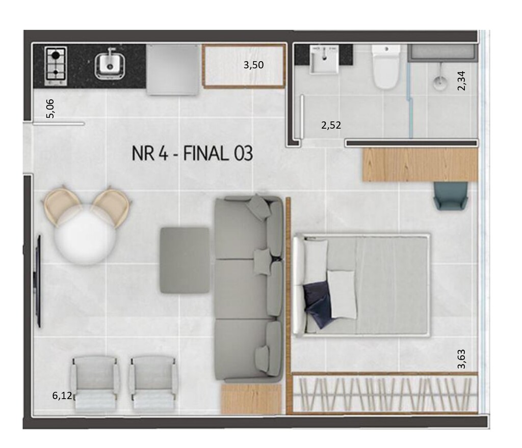 Apartamento, 1 quarto, 31 m² - Foto 16
