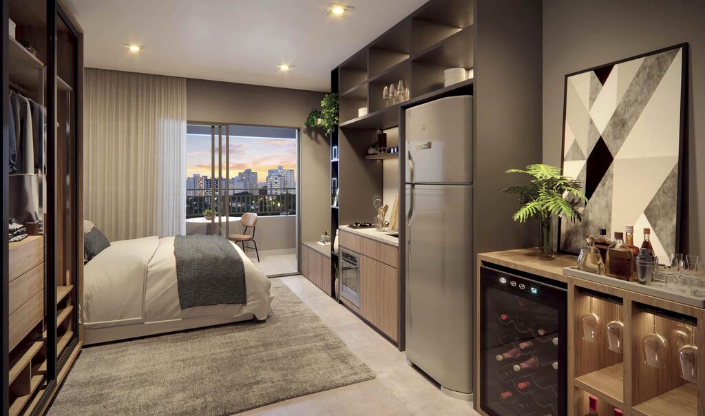 Studio à venda em São Paulo, Freguesia do Ó, com 1 quarto, 25,09m² - Renaldo Moura