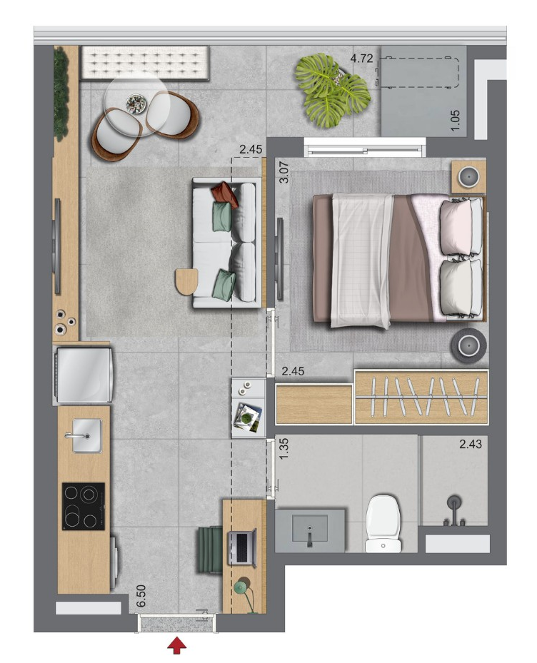 Apartamento, 2 quartos, 39 m² - Foto 4