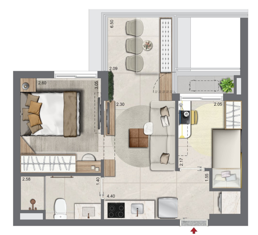 Apartamento, 2 quartos, 39 m² - Foto 7