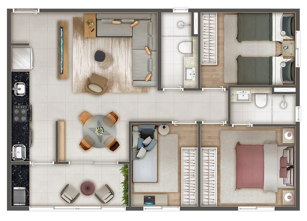 Apartamento, 3 quartos, 64 m² - Foto 25