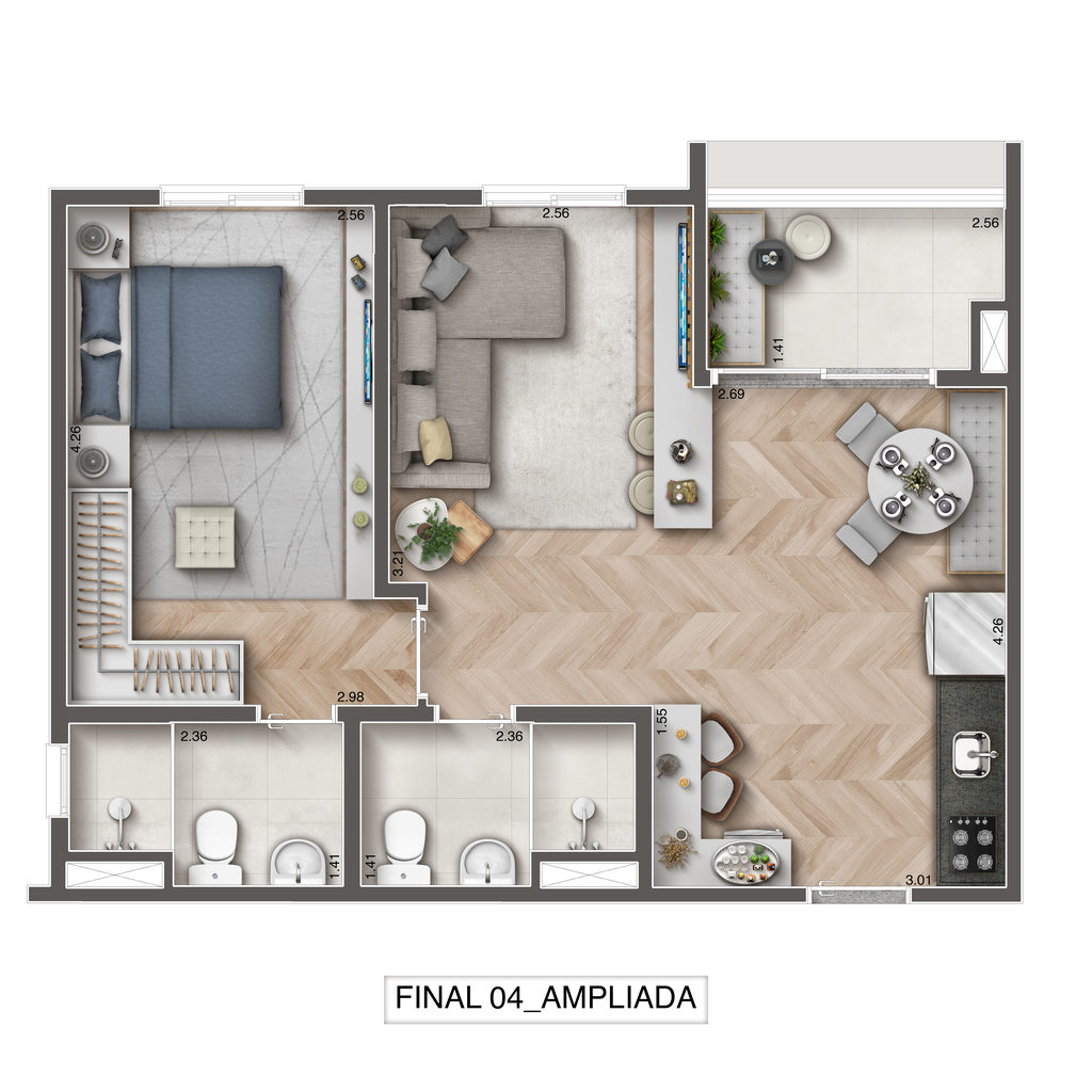 Apartamento, 1 quarto, 33 m² - Foto 32