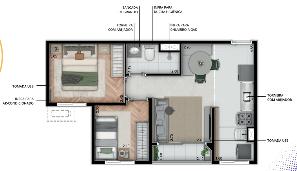 Apartamento, 2 quartos, 36 m² - Foto 25