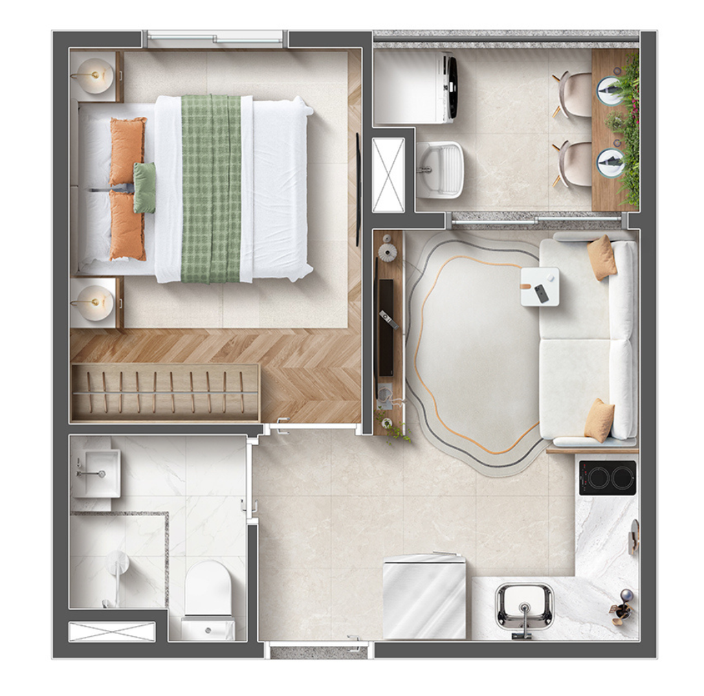Apartamento, 2 quartos, 57 m² - Foto 7