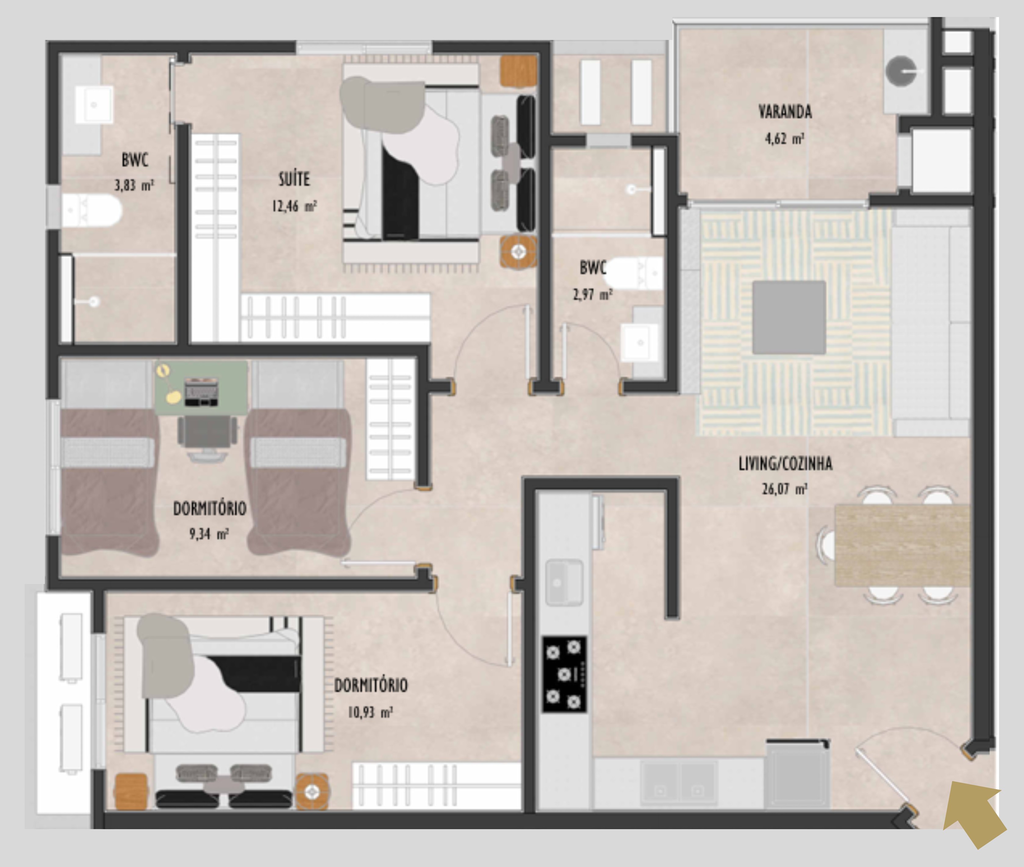 Apartamento, 3 quartos, 94 m² - Foto 87