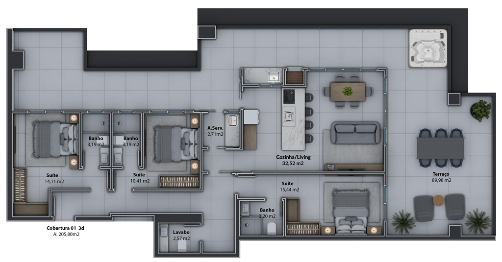 Apartamento, 2 quartos, 81 m² - Foto 83
