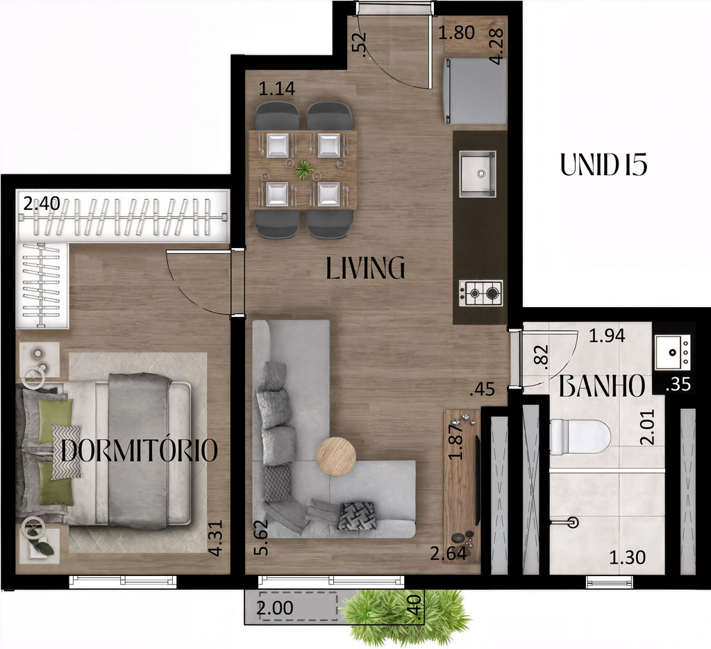 Apartamento, 1 quarto, 27 m² - Foto 19