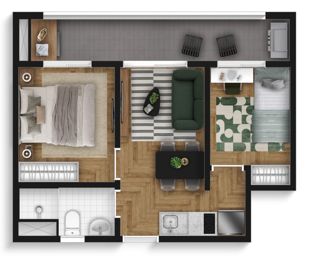 Apartamento, 2 quartos, 37 m² - Foto 21