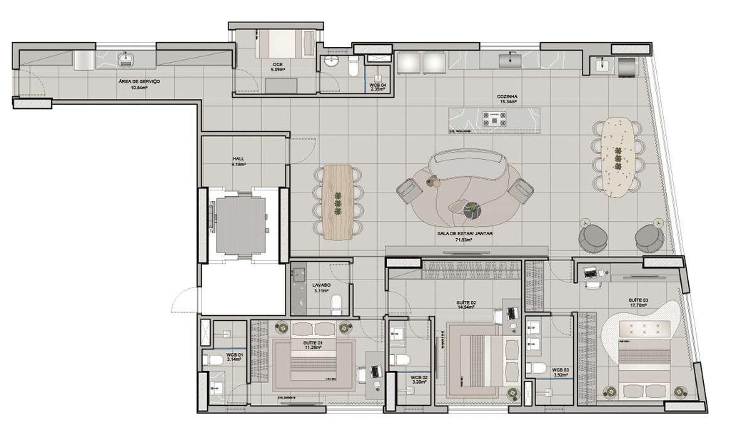 Apartamento, 3 quartos, 219 m² - Foto 15