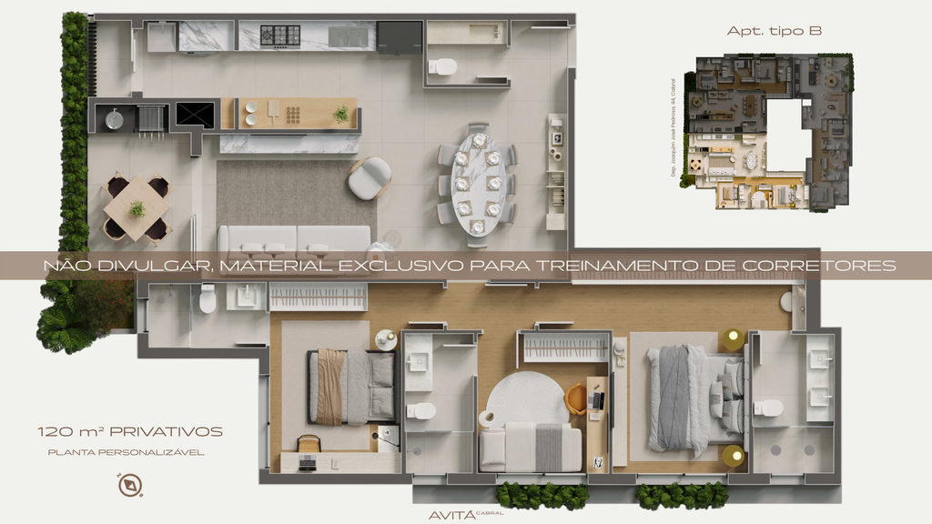 Planta - Planta Humanizada - Apt. tipo B