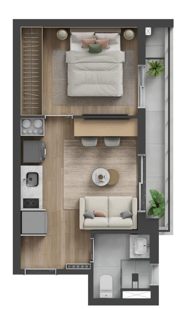 Apartamento, 1 quarto, 33 m² - Foto 14