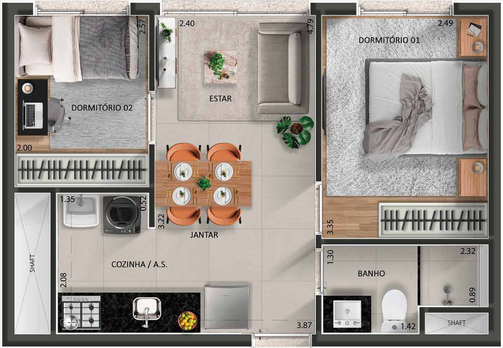 Apartamento, 2 quartos, 58 m² - Foto 19