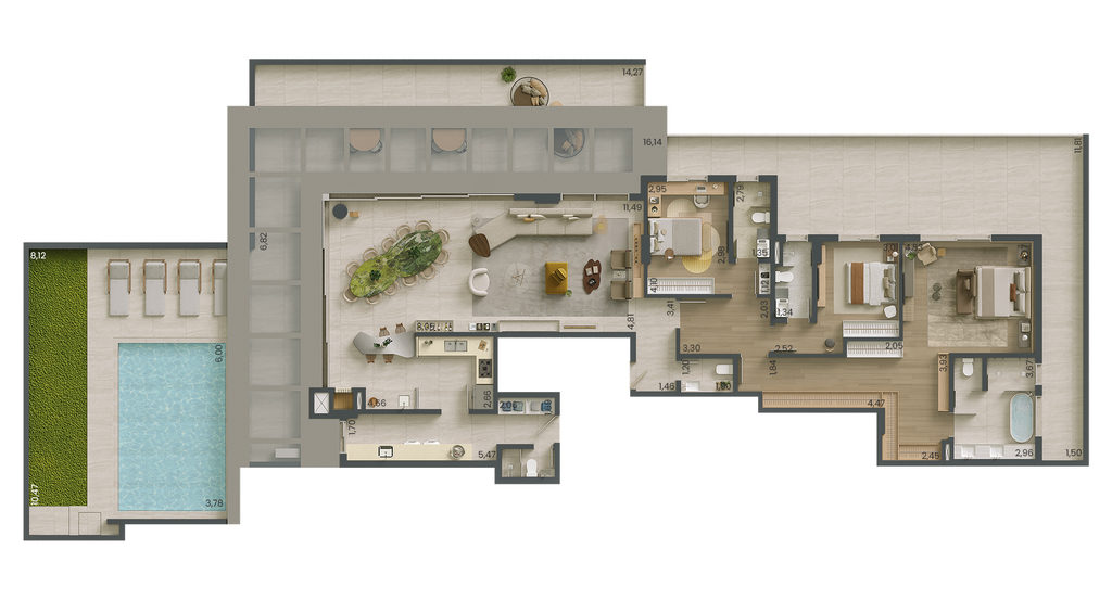 Planta - Planta Garden 462m²